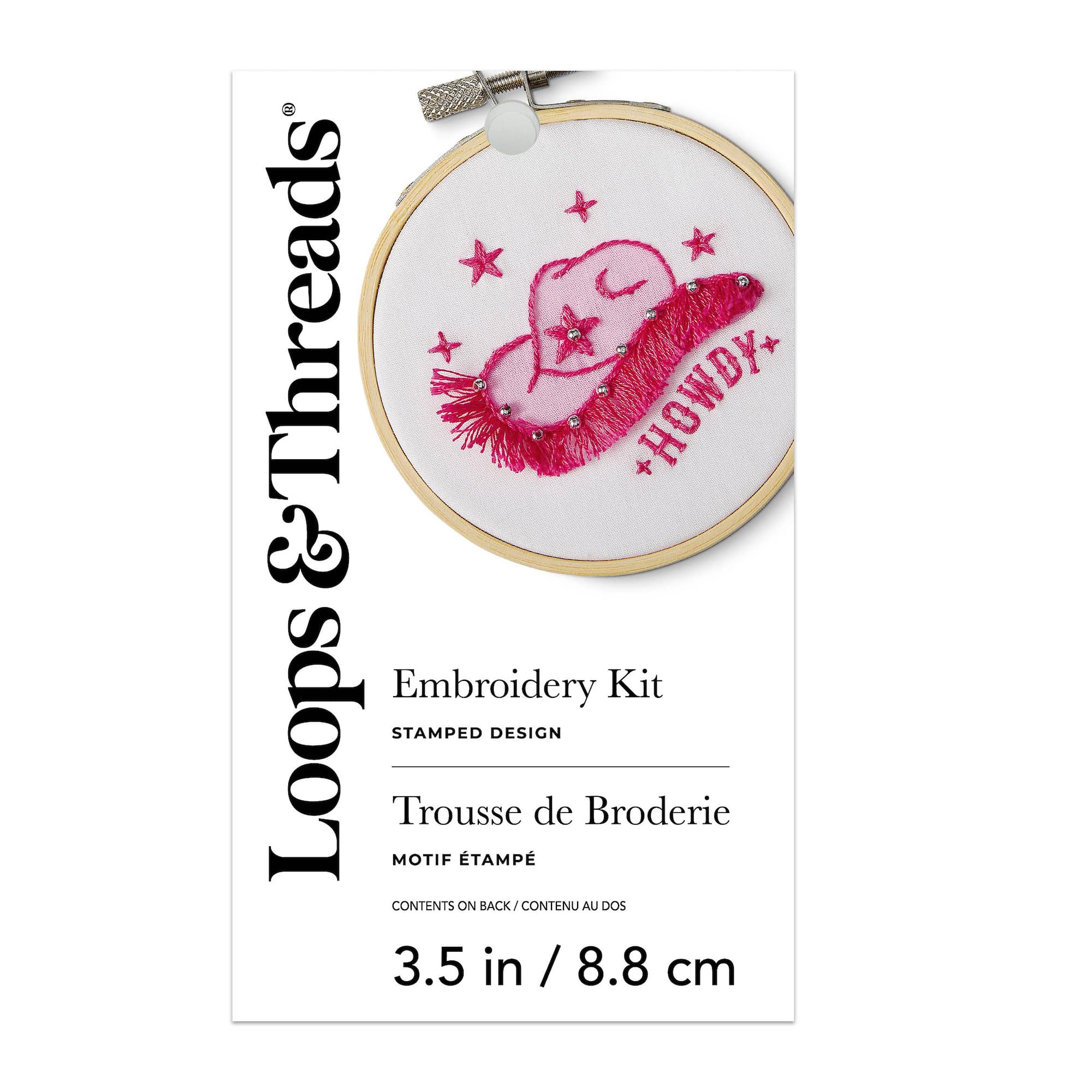 3.5" Cowboy Hat Embroidery Kit by Loops & Threads®